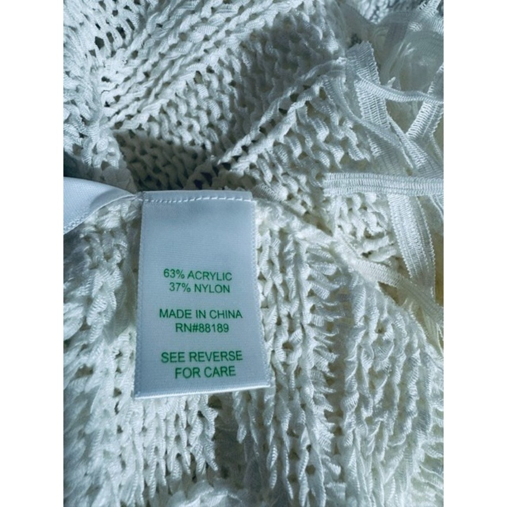 NWT Lilly Pulitzer Luca Sweater Resort White Fringe Hem Sleeveless M - Picture 9 of 12